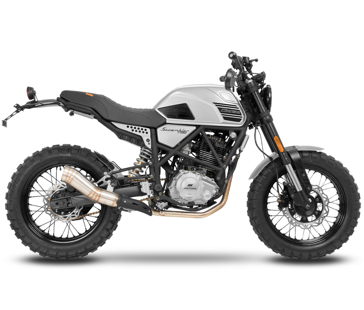 MOTO DAYTONA SCRAMBLER 250 CC PLATEADA